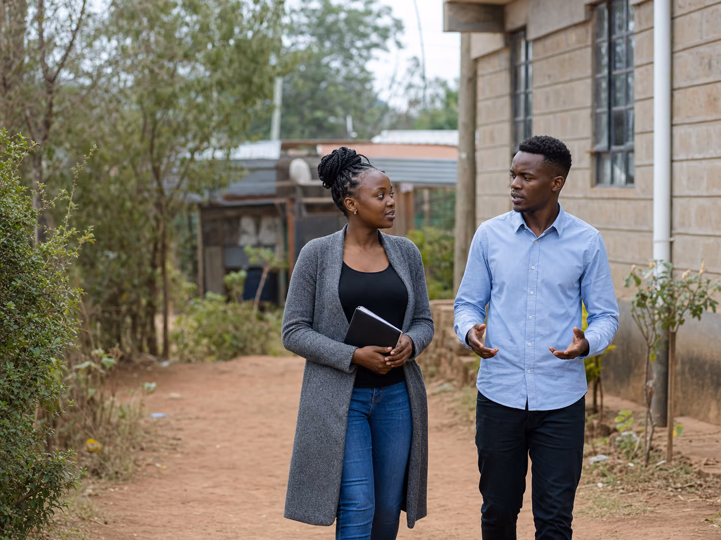 Two AYCP participants in conversation in a community setting.